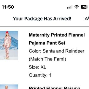 Old Navy Red and White Maternity Flannel Pajama Set
